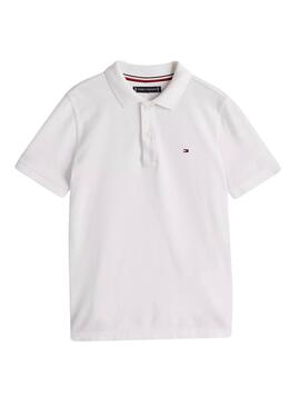 Tommy Hilfiger Flag Poloshirt in Weiß für Jungen.