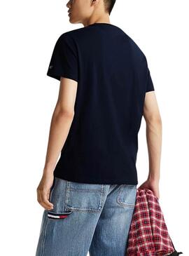 T-Shirt Tommy Jeans Entry Graphic Navy für Herren.