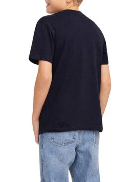 T-Shirt Jack and Jones Beau Marine für Jungen.