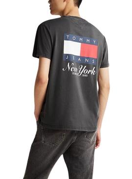 T-shirt Tommy Jeans Heritage schwarz für Herren