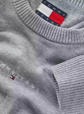 Tommy Jeans Linear graues Jersey für Herren.