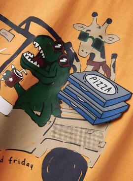 T-shirt Name It Brett orange für Jungen