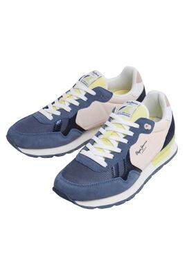 Turnschuhe Pepe Jeans Brit Camp blau für Damen