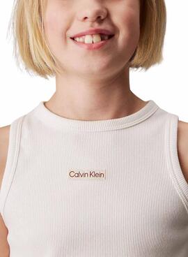Tank Top Calvin Klein in beige für Mädchen.