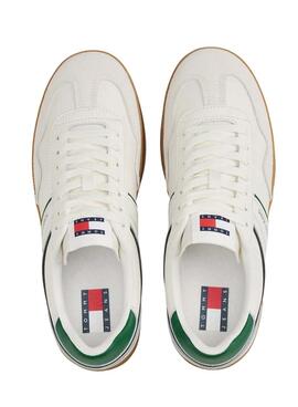 Turnschuhe Tommy Jeans The Greenwich aus weißem Leder für Herren