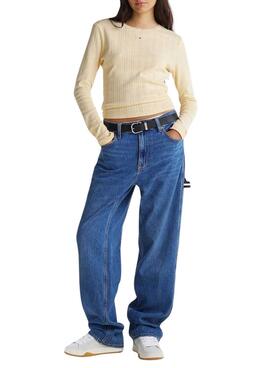 Turnschuhe Tommy Jeans Skate grau für Damen