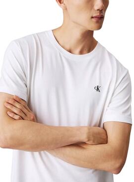 T-Shirt Calvin Klein Type Weiß für Herren.