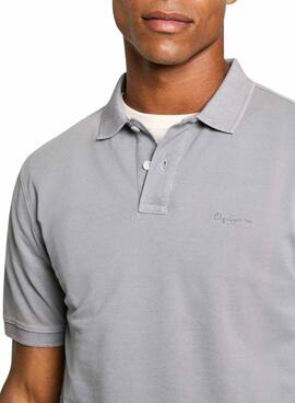 Polo Pepe Jeans New Oliver grau für Herren