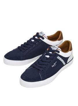 Sneaker Pepe Jeans Kenton Marineblau für Herre.
