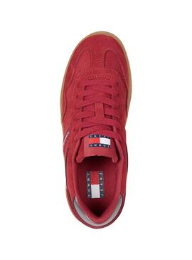 Turnschuhe Tommy Jeans Greenwich Platform rot für Damen