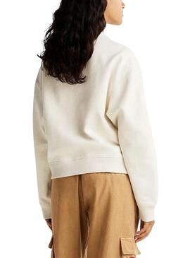 Tommy Jeans Varsity Tiger beige Sweatshirt für Damen