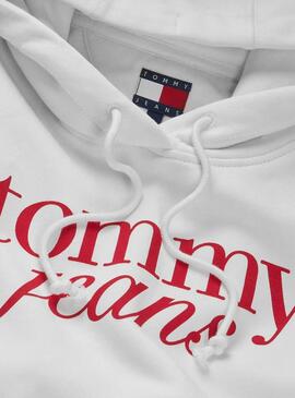 Sweatshirt Tommy Jeans Ess Logo weiß für Damen