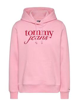 Sweatshirt Tommy Jeans Ess Logo Pink für Damen