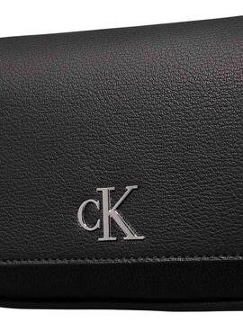 Handtasche Calvin Klein Jeans Monogramm schwarz für Damen.