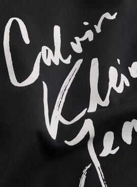 Sudadera Calvin Klein Jeans Script Schwarz für Damen