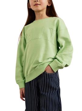 Sweatshirt Name It Bulop grün für Mädchen.