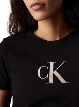 T-Shirt Calvin Klein Gradient schwarz für Damen