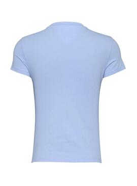 T-shirt Tommy Jeans Slim Linear blau für Damen