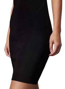 Schwarzes Calvin Klein Jeans Rayon-Kleid für Damen.