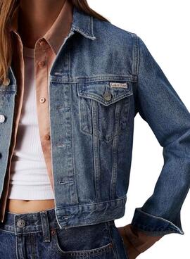 Damenjeansjacke Calvin Klein Jeans Cropped 90s für Damen.