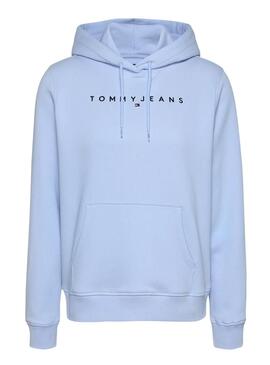 Tommy Jeans Linear Hoodie in Blau für Damen
