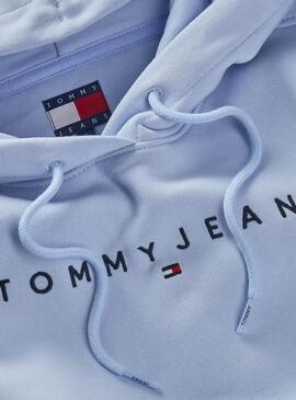 Tommy Jeans Linear Hoodie in Blau für Damen