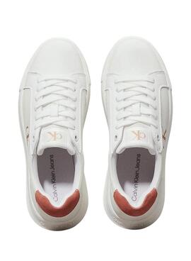 Sneakers Calvin Klein Jeans Chunky Cupsole weiß und rosa für Damen