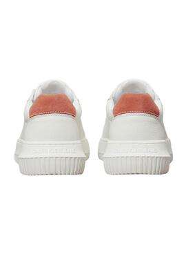 Sneakers Calvin Klein Jeans Chunky Cupsole weiß und rosa für Damen