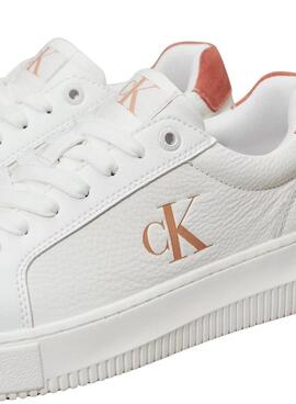 Sneakers Calvin Klein Jeans Chunky Cupsole weiß und rosa für Damen