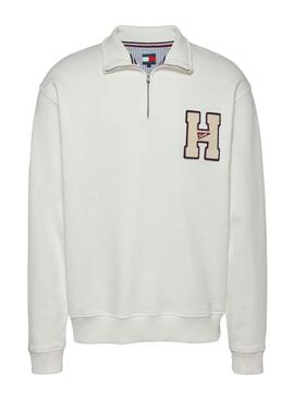 Sweatshirt Tommy Jeans Patch Logo beige für Herren