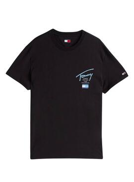 Tommy Jeans Sign City T-Shirt Schwarz für Herren
