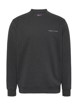 Sudadera Tommy Jeans Linear schwarz für Herren