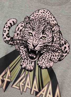 T-shirt Name It Jikki Leoparden-Grau für Mädchen