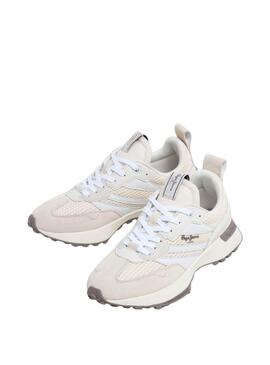 Turnschuhe Pepe Jeans Lucky beige für Damen