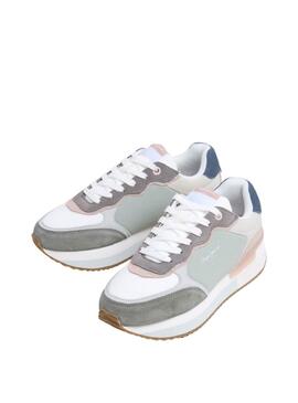 Turnschuhe Pepe Jeans Rusper Class türkis für Frauen.