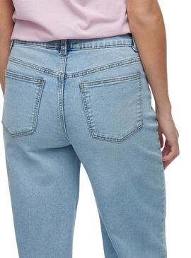 Hose Vila Viemma in hellem Jeans für Damen