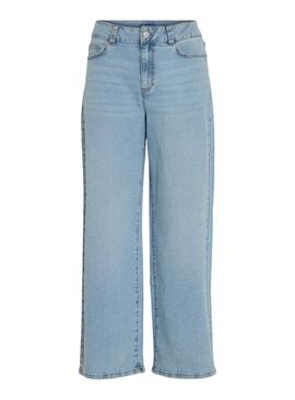Hose Vila Viemma in hellem Jeans für Damen