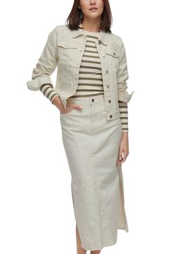 Damen-Jeansjacke Vila Vinus in Weiß