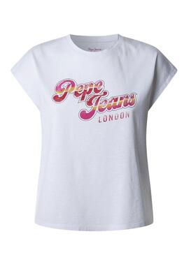 T-Shirt Pepe Jeans Roalie weiß für Damen