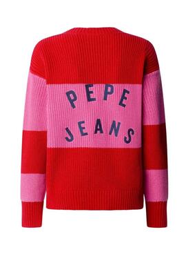 Pepe Jeans Paloma Jacke in Rot und Rosa für Damen.