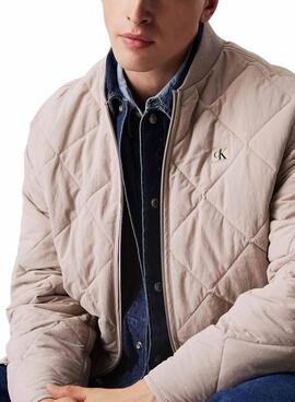 Jacke Calvin Klein gesteppt grau für Herren
