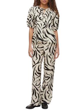 Top Vila Clo beige für Damen