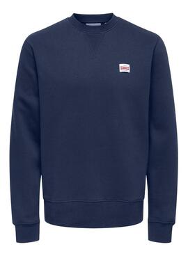 Sweatshirt Only and Sons Dawson marineblau für Herren