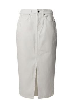Rock Pepe Jeans Midi weiß für Damen
