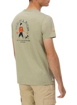 T-Shirt El Pulpo Daily Routine in Grün für Männer
