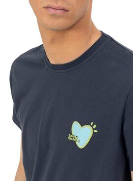 T-Shirt El Pulpo The Artist in Marineblau für Herren