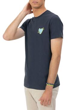 T-Shirt El Pulpo The Artist in Marineblau für Herren