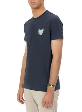 T-Shirt El Pulpo The Artist in Marineblau für Herren