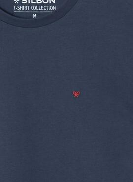 T-shirt Silbon Minilogo blau für Herren
