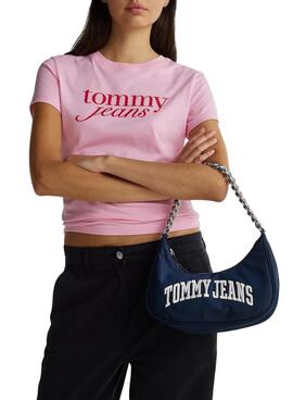 Handtasche Tommy Jeans Schulterkette Marineblau für Damen